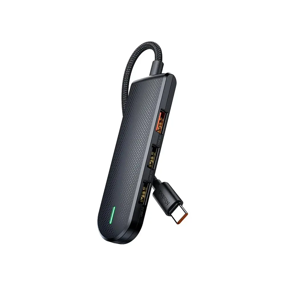 McDodo 5 in 1 Black Type-C HUB (USB2.0*2,USB3.0*1,SD/TF Card Slot*1)