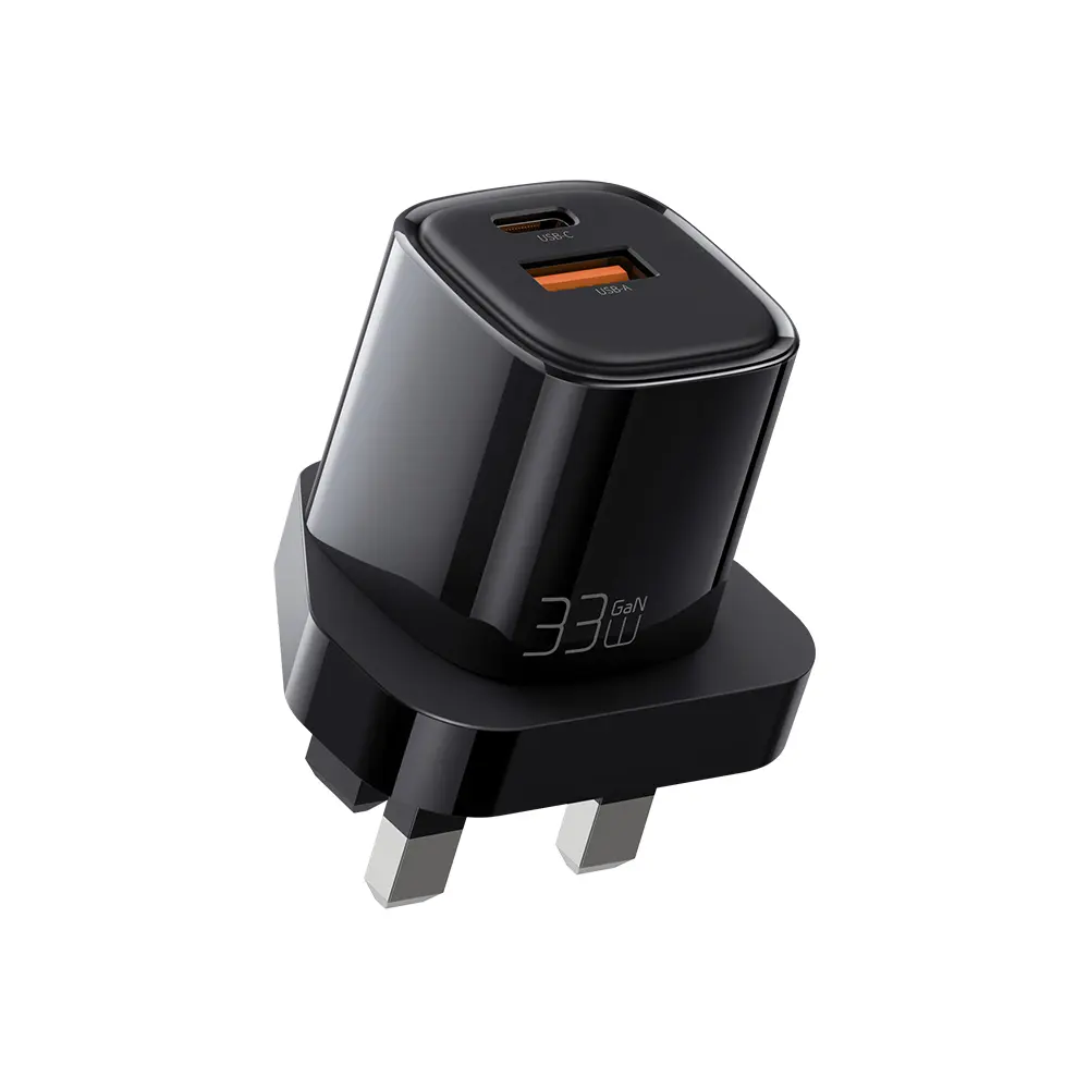 McDodo Nano 33W PD+QC Dual GaN Black Charger (UK PLUG)