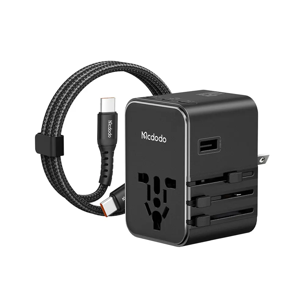 McDodo 100W 3C+1A Universal Travel Adapter((UK/US/EU)+60W Type-C to Type-C cable 1.2m