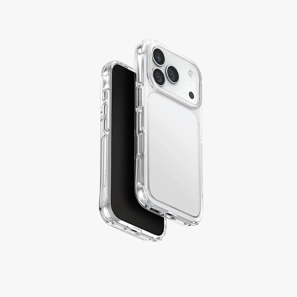 UNIQ iPhone 17 Pro LifePro Xtreme True Clarity Slim Hybrid Case with Curved AirLite Corners (Crystal Clear)