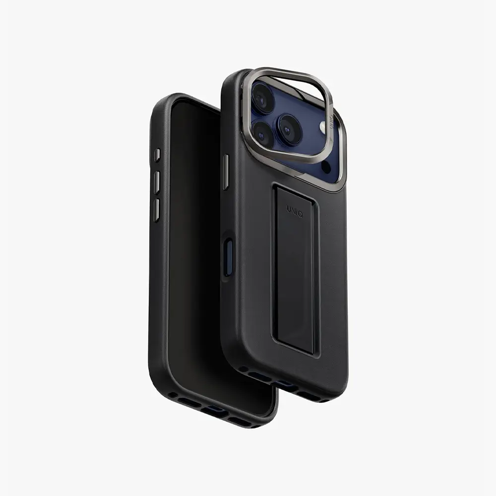 UNIQ iPhone 17 Pro Max Heldro Pro FlexGrip Leatherette Case with MagSafe