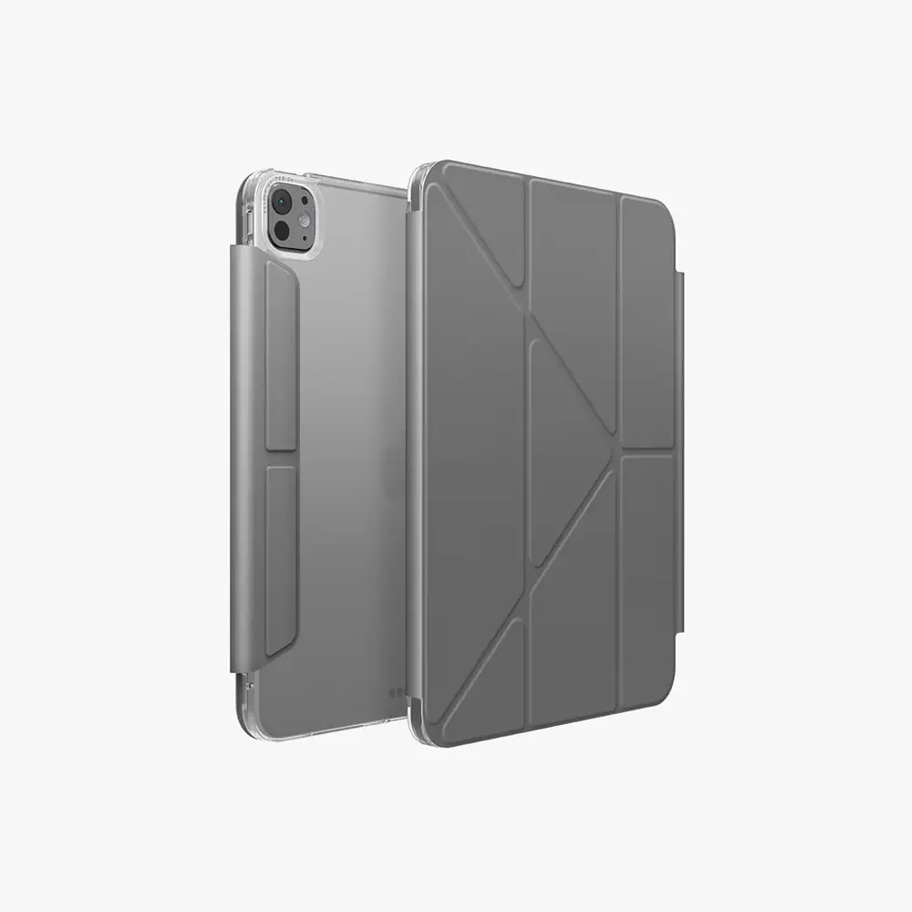 UNIQ iPad Pro 13" (M4) Camden Click Ultra-Slim and Lightweight Y-Fold Functionality Rhino Grey Case