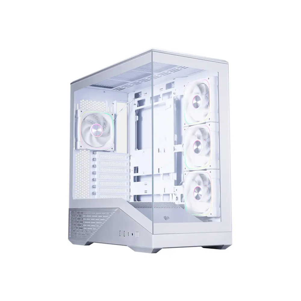 1stPlayer GM7 Middle Tower Silver Gaming ATX Case (Support 9 Fans)