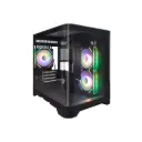 1stPlayer UV5(UView 5) Middle Tower Black Gaming ATX Case (Support 7 Fans)