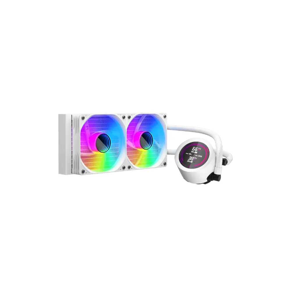 1stPlayer TS4 240mm aRGB CPU liquid Cooler - White