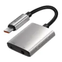 McDodo 2 in 1 USB-C to USB-C+DC3.5mm Audio Adapter (Nylon Braided Cable)