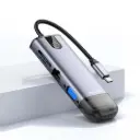 McDodo 10 in 1 Gray Type-C HUB (HDMI; USB-A 2.0*2; USB-A 3.0*2; VGA USB-C(PD 100W); Gigabit LAN; SD/TF Card Slot)