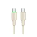 McDodo 65W 1.2m Type-C to Type-C Beige Data Cable with LED Light