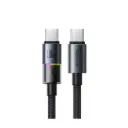 McDodo USB-C to USB-C 1.2m Black Cable with 7 Colorful Lights