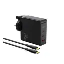 McDodo 140W 2C+1A GAN 5 Pro Fast Charger (UK)+240W Type-C to Type-C Cable 2m