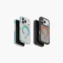UNIQ iPhone 17 Pro Max Combat Active Triple-Layered Rugged Protective Smoke and Clear Case